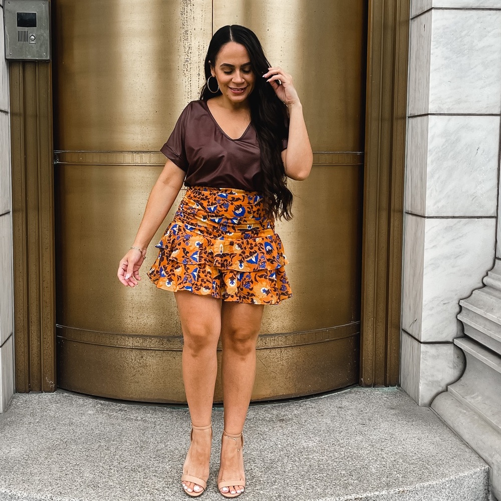 Floral print skirt